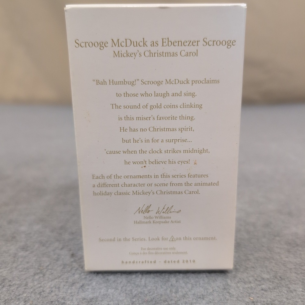 Hallmark Keepsake Scrooge McDuck Ebenezer Scrooge Mickey's Carol Ornament‎ 2010 - Picture 2 of 3